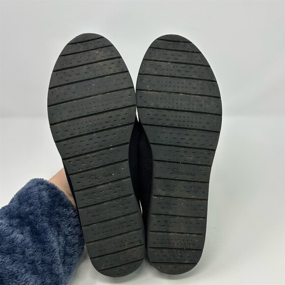 Skechers Cleo Flex Wedge Women's Ballet Flats Black Stretch Fit Slip-On Size 8 - Picture 8 of 11